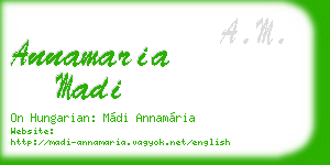 annamaria madi business card