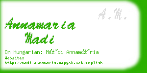 annamaria madi business card